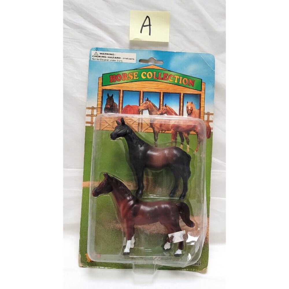 Vintage 1994 Toy Major Plastic Horse Figures Friesian Anglo-Arab #509/2 - Lot A